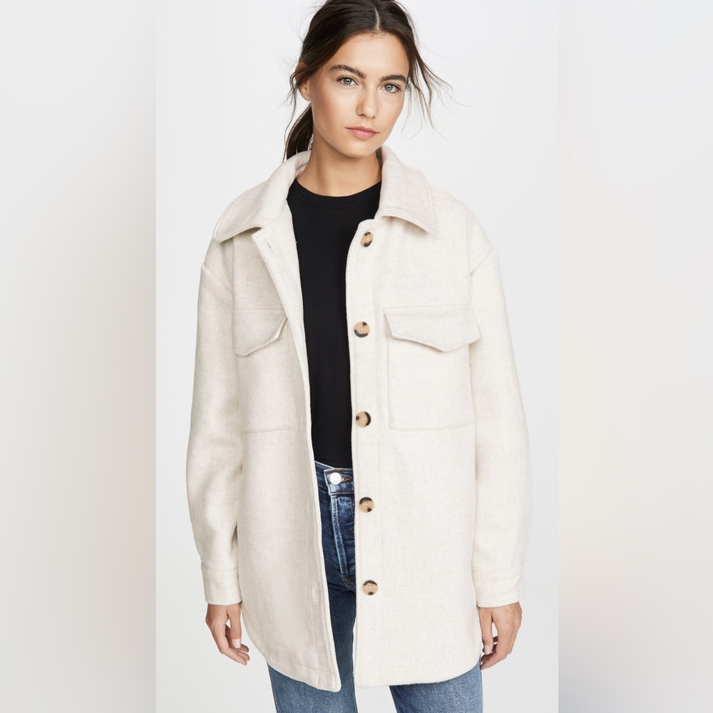 Line & Dot Drew Wool Blend Jacket (Cream)